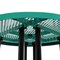 Flash Furniture Creekside Round Outdoor Picnic Table W/ Umbrella Hole, Black Top/Seat/Frame, Mesh Metal Top, 46 in SLF-EMR46-H60L-GN-GG - alternate 7